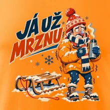 Rodinná vánoční trička - Já už mrznu táta sáňkování