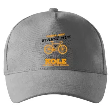 Starší muž - cyklista silniční kolo Starší muž - cyklista silniční kolo