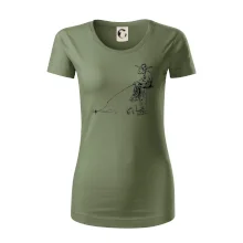 Kreslený rybář na pařezu