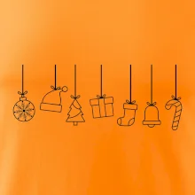 Rodinná vánoční trička  - Vánoční ozdoby na provázku