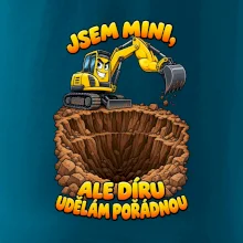 Mini bagr udělá pořádnou díru