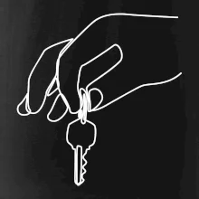 Klíče a ruka jedním tahem