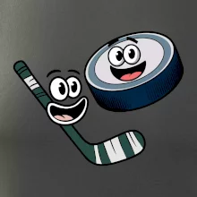 Parové triko - Puk a hokejka