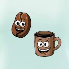 Parové triko - Hrnek a káva