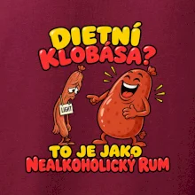 Dietní klobása jako nealkoholický rum