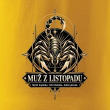 Muž z listopadu geometrický zlatý štír