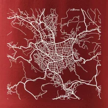 Mapy měst černobílé Jablonec nad Nisou