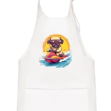 Mops na vodním skútru Mops na vodním skútru