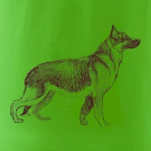 Německý ovčák -  kreslený skica