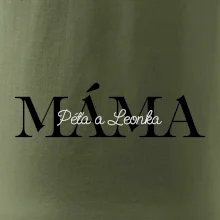 Máma - Tiskací nápis se jmény dětí