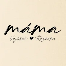 Triko máma psací se jmény dětí