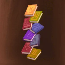 Knihomol letící knihy