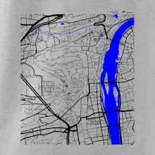 Praha Malá Strana - Mapa s vodními toky