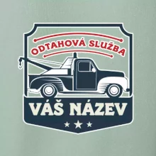 Odtahová služba - erb - červený nápis
