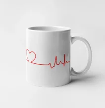 Poker EKG srdce červené