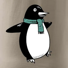 Tučňák se zelenou šálou