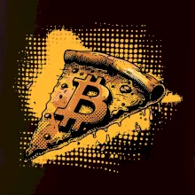 Bitcoin oranžová pizza