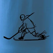 Kreslený hokejista tučnou fixou