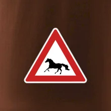 Dopravní značka - Pozor kůň běžící