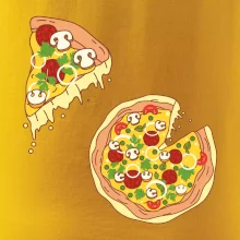 Pizza + Pizza kousek