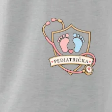 Pro nejmenší - pediatrický štít s otisky nožiček