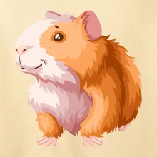 Morče - kreslené, bílo oranžové