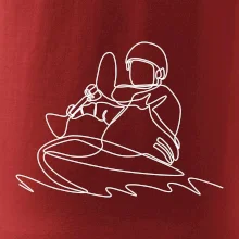 Kajak na vodě jedním tahem