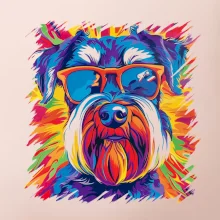 Knírač barevný styl 70s