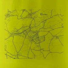 Černobílá mapa Kladno