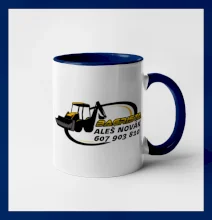 Bagrista v kruhu - vlastní nápis