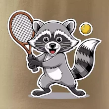 Mýval hraje tenis kreslený
