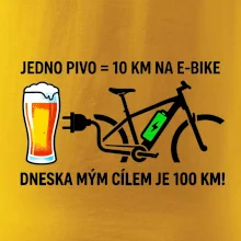 Jedno pivo = 10 km na E-bike. Dneska mým cílem je 100 km!
