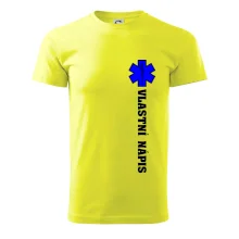 Hvězda života - vlastní nápis vpředu a vzadu