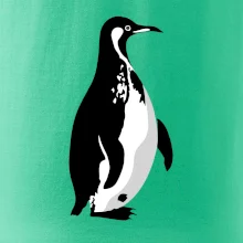 Tučňák černobílý z boku