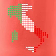 Itálie obrys vlajka