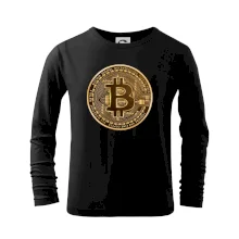 Bitcoin zlatá mince kulatá