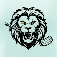 Floorball - Lev s hokejkou v tlamě