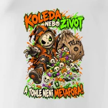 Halloweenský koledník s pytlem strašidelných sladkostí