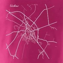 Černobílá mapa Čáslav