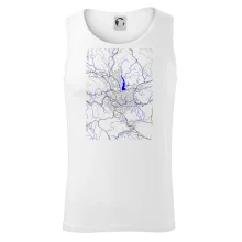 Jablonec nad Nisou - Mapa s vodními toky