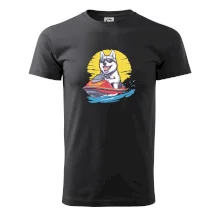 Husky na vodním skútru