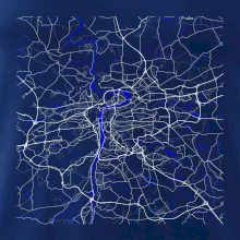 Praha - Mapa s vodními toky