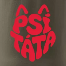 Psí táta nápis v hlavě