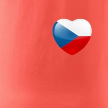 Česká vlajka srdce - pravé prso