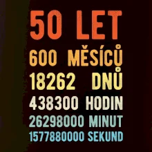 Narozeniny 50 přepočet času