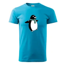 Tučňák se zelenou šálou