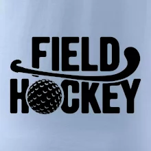 Field hockey míček a nápis