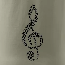 Houslový klíč z not