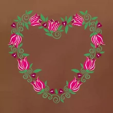 Červené tulipánové srdiečko (Pecka design)