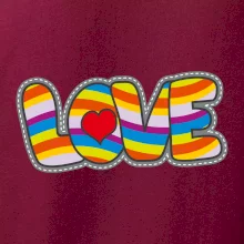Love nápis duhový